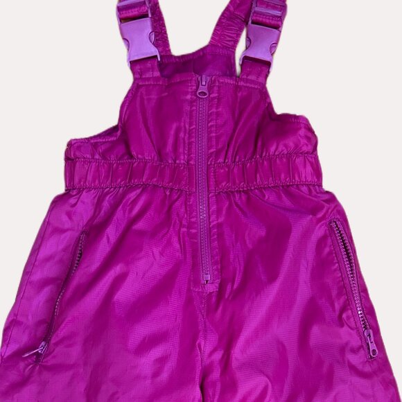 GIRLS PINK SNOWSUIT/SNOW BIB ADJUSTABLE STRAPS SIZE 104 (US 4T) - Picture 11 of 16